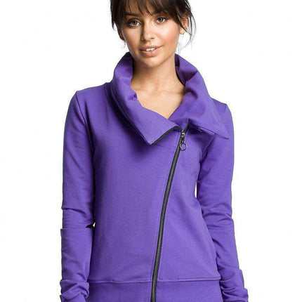 Cozy Zip-Up Draped Sweatshirt - Très Elite