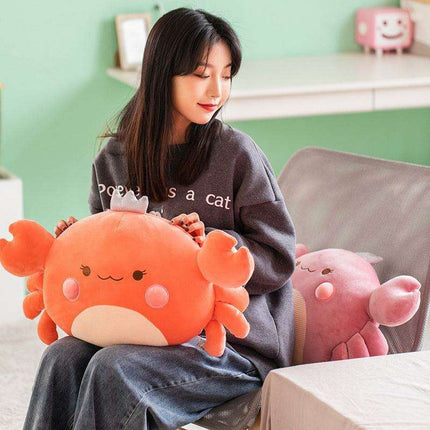Crab Soft Down Cotton Plush Pillow - Adorable Sea Creature Cushion - Très Elite