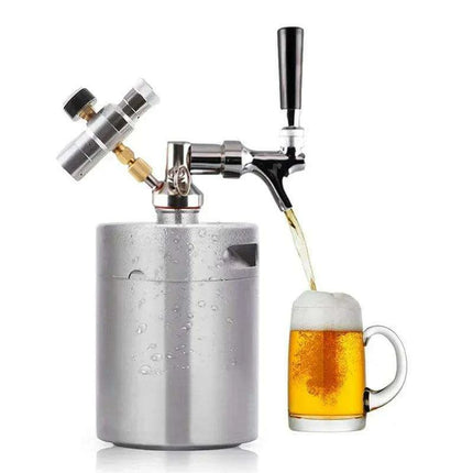 Craft Your Own Beer Anywhere: Portable Stainless Steel Mini Keg Dispenser System - Très Elite