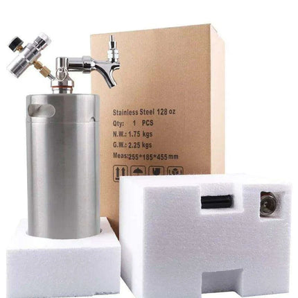 Craft Your Own Beer Anywhere: Portable Stainless Steel Mini Keg Dispenser System - Très Elite