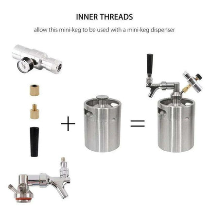 Craft Your Own Beer Anywhere: Portable Stainless Steel Mini Keg Dispenser System - Très Elite