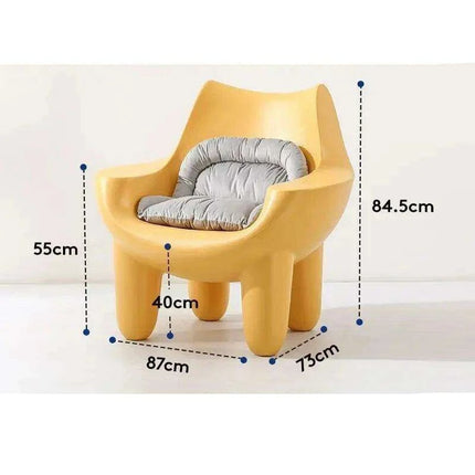 Cream Leather Nordic Embrace Chair: A Touch of Luxury for Modern Living - Très Elite