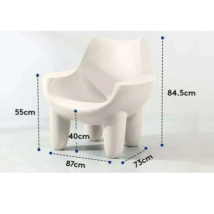 Cream Leather Nordic Embrace Chair: A Touch of Luxury for Modern Living - Très Elite
