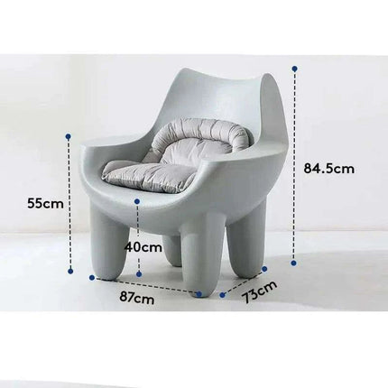 Cream Leather Nordic Embrace Chair: A Touch of Luxury for Modern Living - Très Elite