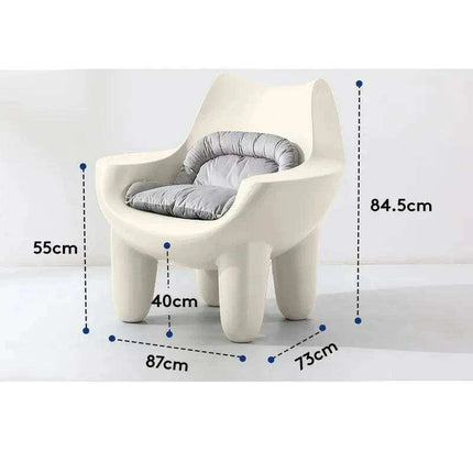 Cream Leather Nordic Embrace Chair: A Touch of Luxury for Modern Living - Très Elite