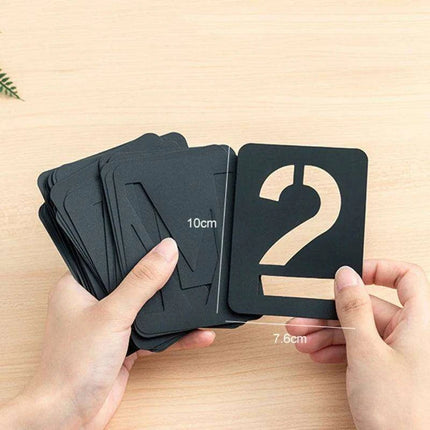 Creative 42-Piece Stencil Kit for Letters, Numbers, and Symbols - Perfect for DIY Home Decor and Artistic Creations - Très Elite