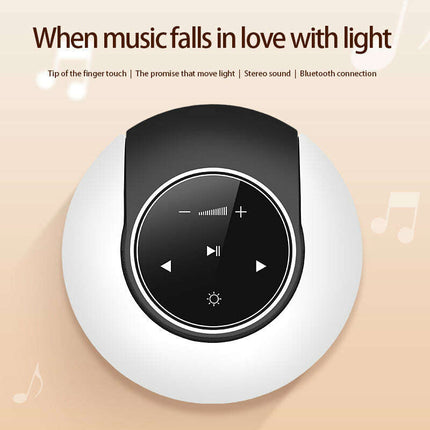Creative Bluetooth Subwoofer Stereo Speaker LED Desk Lamp Stepless Dimming Folding Touch Atmosphere Night Light - Très Elite