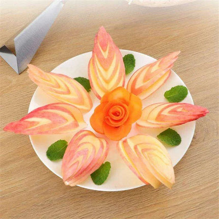 Creative Fruit Carving Knife Set with Artistic Apple Design - Elevate Your Presentation - Très Elite