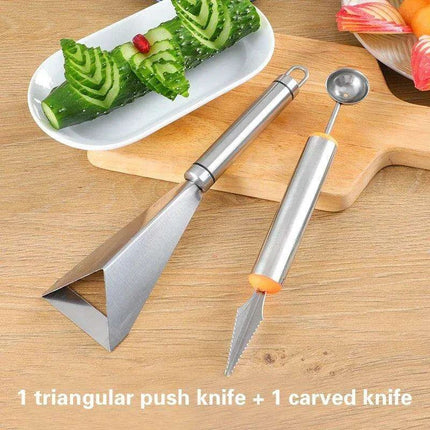 Creative Fruit Carving Knife Set with Artistic Apple Design - Elevate Your Presentation