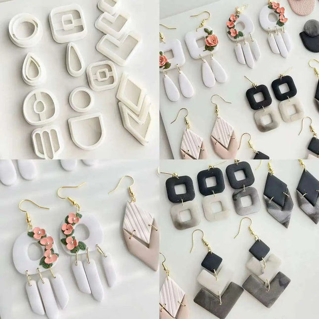 Creative Geometric Polymer Clay Cutters for Unique Earring Creations