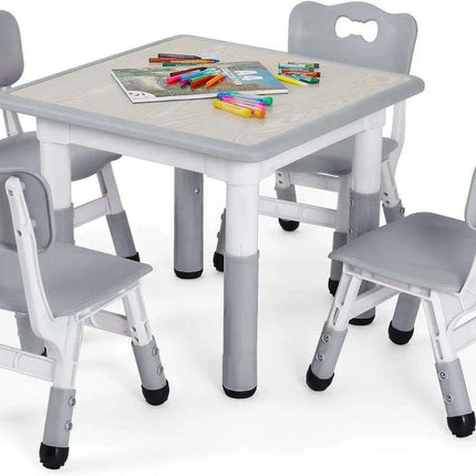 Creative Kids Adjustable Table and Chair Set with Interactive Graffiti Surface - Ideal for Ages 2-10..