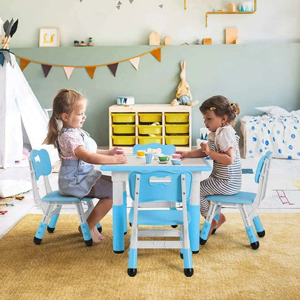 Creative Kids Adjustable Table and Chair Set with Interactive Graffiti Surface - Ideal for Ages 2-10 - Très Elite