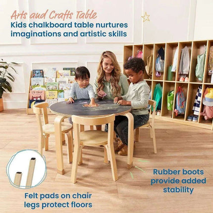 Creative Kids' Chalkboard Activity Table and Chair Set - Educational Wooden Furniture for Imaginative Learning - Très Elite