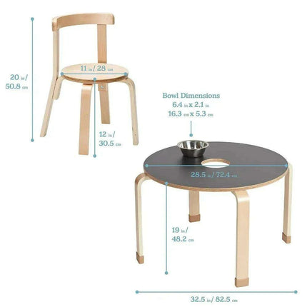 Creative Kids' Chalkboard Activity Table and Chair Set - Educational Wooden Furniture for Imaginative Learning - Très Elite