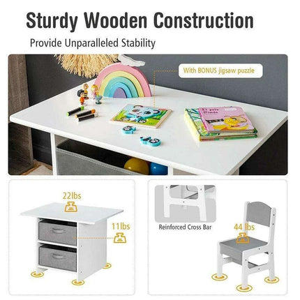 Creative Playtime Table and Chair Set for Kids - Interactive Furniture with Storage Solutions - Très Elite