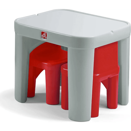 Creative Playtime Table and Chair Set for Kids in Gray and Red - Très Elite