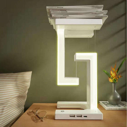 Creative Smartphone Wireless Charging Suspension Table Lamp Balance Lamp Floating For Home Bedroom - Très Elite