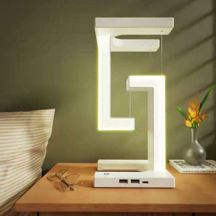 Creative Smartphone Wireless Charging Suspension Table Lamp Balance Lamp Floating For Home Bedroom - Très Elite