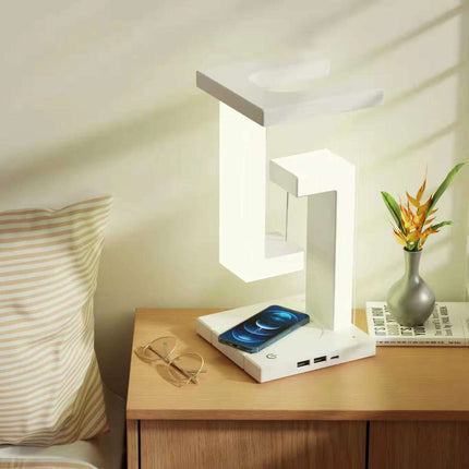 Creative Smartphone Wireless Charging Suspension Table Lamp Balance Lamp Floating For Home Bedroom - Très Elite