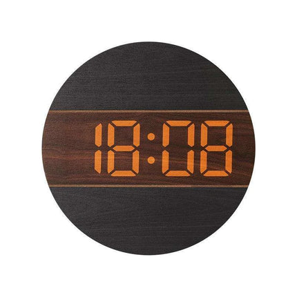 Creative Wooden Digital Wall Clock with Automatic Brightness Adjustment - Très Elite