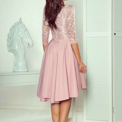 Crimson Elegance Asymmetrical Evening Gown from Europe - Très Elite