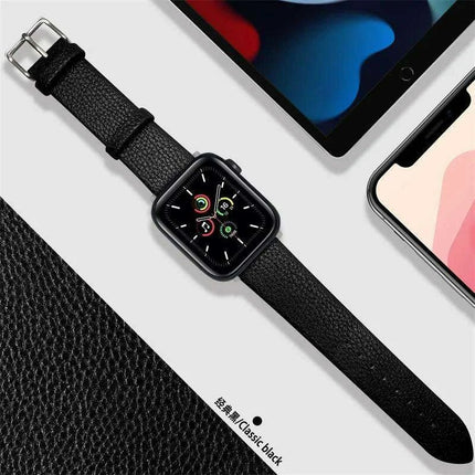 Crimson Glitter Leather Apple Watch Band - Luxe Sparkle Strap - Très Elite