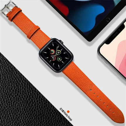 Crimson Glitter Leather Apple Watch Band - Luxe Sparkle Strap - Très Elite