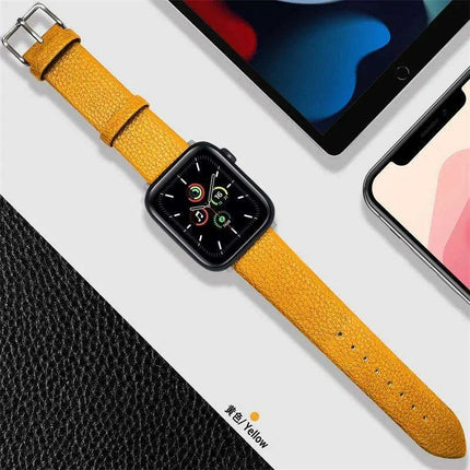 Crimson Glitter Leather Apple Watch Band - Luxe Sparkle Strap - Très Elite