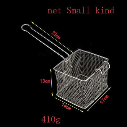 Crispy Fry Perfection: Premium Stainless Steel Square Fryer Mesh Strainer - Très Elite