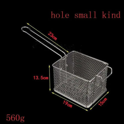 Crispy Fry Perfection: Premium Stainless Steel Square Fryer Mesh Strainer - Très Elite