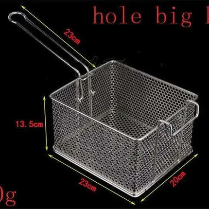 Crispy Fry Perfection: Premium Stainless Steel Square Fryer Mesh Strainer - Très Elite