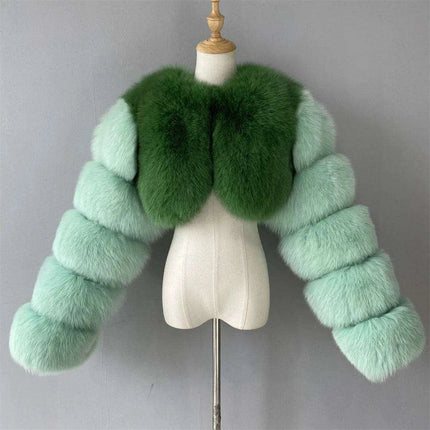 Cropped Women's Fox Fur Jacket: Ultimate Winter Elegance