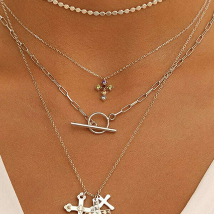 Cross multi-layer pendant personalized retro pendant jewelry - Très Elite