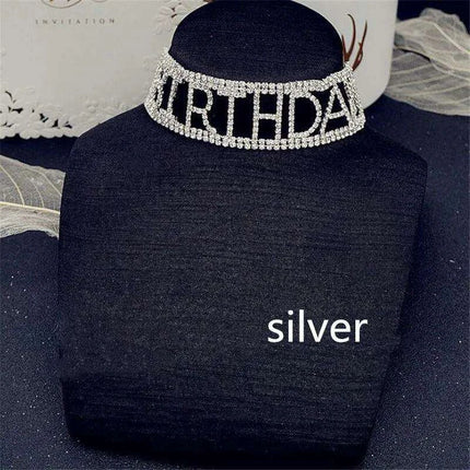 Crystal Charm: Love Letter Rhinestone Choker Necklace - Très Elite