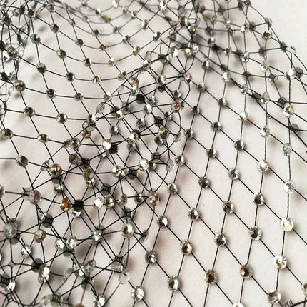 Crystal Elegance Rhinestone Mesh Costume Mask by Stonefans