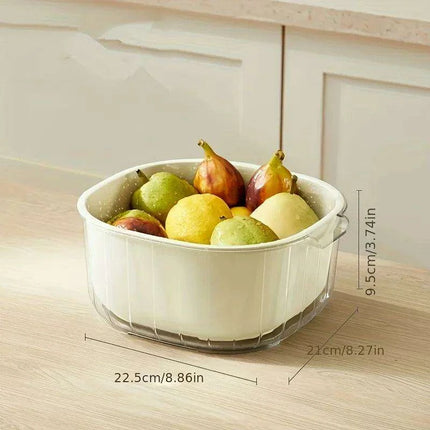 Culinary Excellence Set: Advanced Drain Basket and Versatile Vegetable Basin for Effortless Cooking - Très Elite