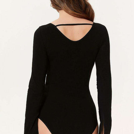 Curvy Confidence-Boosting Striped Cotton Shapewear Bodysuit with Easy Closure - Très Elite