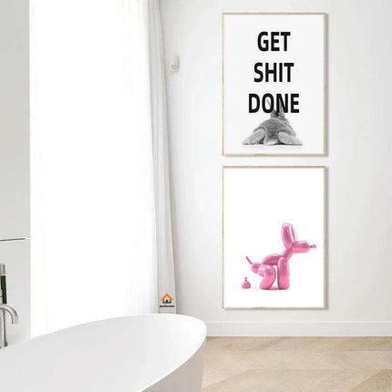 Custom Elegant Nude Canvas Art for a Luxurious Bathroom Retreat - Très Elite