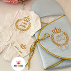 4-PCS(swaddle+overalls+hat + gloves)