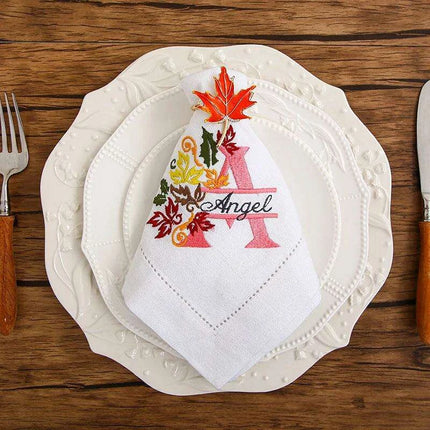 Custom Embroidered Luxury Napkins with Personalized Monogram - Elegant Dining Essential - Très Elite