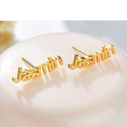 Custom Engraved Gold Stainless Steel Earrings - A Touch of Elegance and Individuality - Très Elite