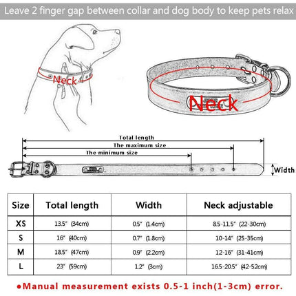 Custom Engraved Leather Dog Collar for Small to Medium Breeds - Personalized with Name and Contact Information - Très Elite