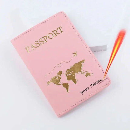 Custom Engraved Passport Holder for Adventurous Couples - Elegant Travel Essential..