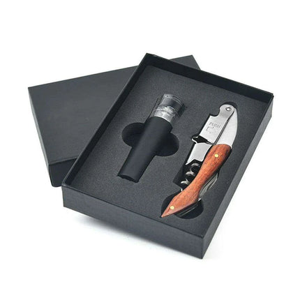 Custom Engraved Stainless Steel Wine Opener Set - Ideal Gift for Wine Lovers and Groomsmen - Très Elite