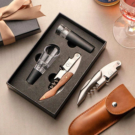Custom Engraved Stainless Steel Wine Opener Set - Ideal Gift for Wine Lovers and Groomsmen - Très Elite