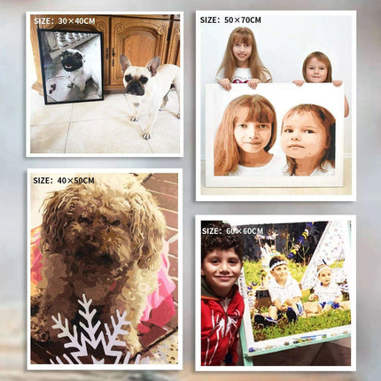 Custom Family Portrait Artistry: DIY Oil Painting Set with 24/36 Vibrant Colors - Très Elite