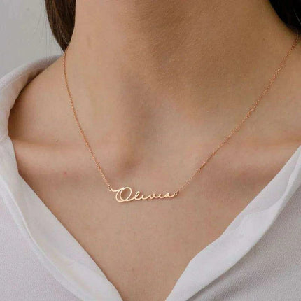 Custom Handcrafted Name Necklace with Personal Signature - Très Elite