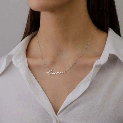 Custom Handcrafted Name Necklace with Personal Signature - Très Elite