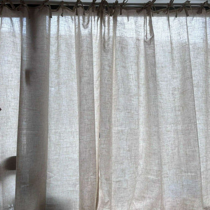 Custom Natural Linen Curtains with Breathable Tulle - Elevate Your Living Space Chic- Très Elite- Très Elite