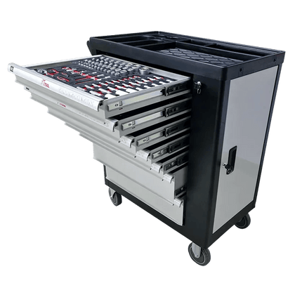 Customizable 260-Piece Auto Tool Trolley Cabinet for Ultimate Organization..